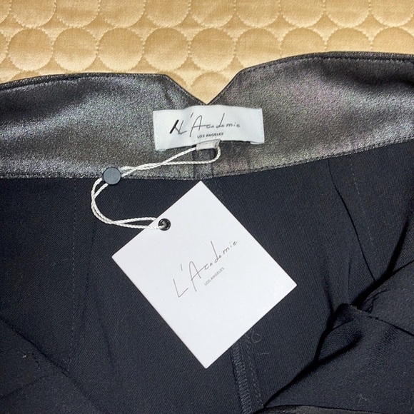 🌱 NWT L’Acqdemie High Waist Wide Leg Metallic Pants - Picture 8 of 9